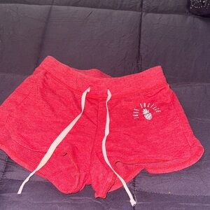 Justice Red Kids Shorts with Logo